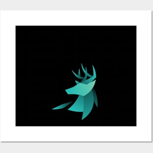 lowpoly deer design Posters and Art